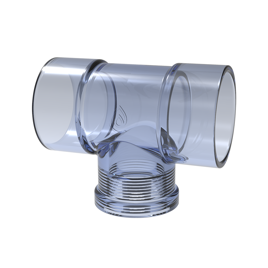 "T" transparent en PVC